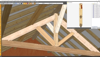 Fri ritning, exempel på en takstol
