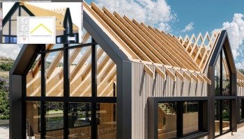 Trätak med enkel eller dubbel stomme