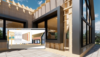 Walls prefabrication: each layer is parametrically configurable (in the example, mixed XLAM-Framed wall)