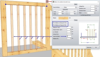Fri ritning och verktyg för flera balkar (t.ex. skapande av trappräckesstolpar och balusterdockor)