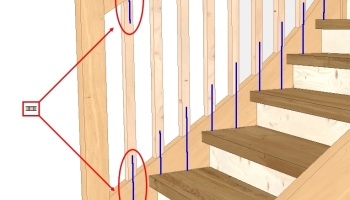 Fri märkning (t.ex. för att underlätta borrning av räckesbalusterdockor)